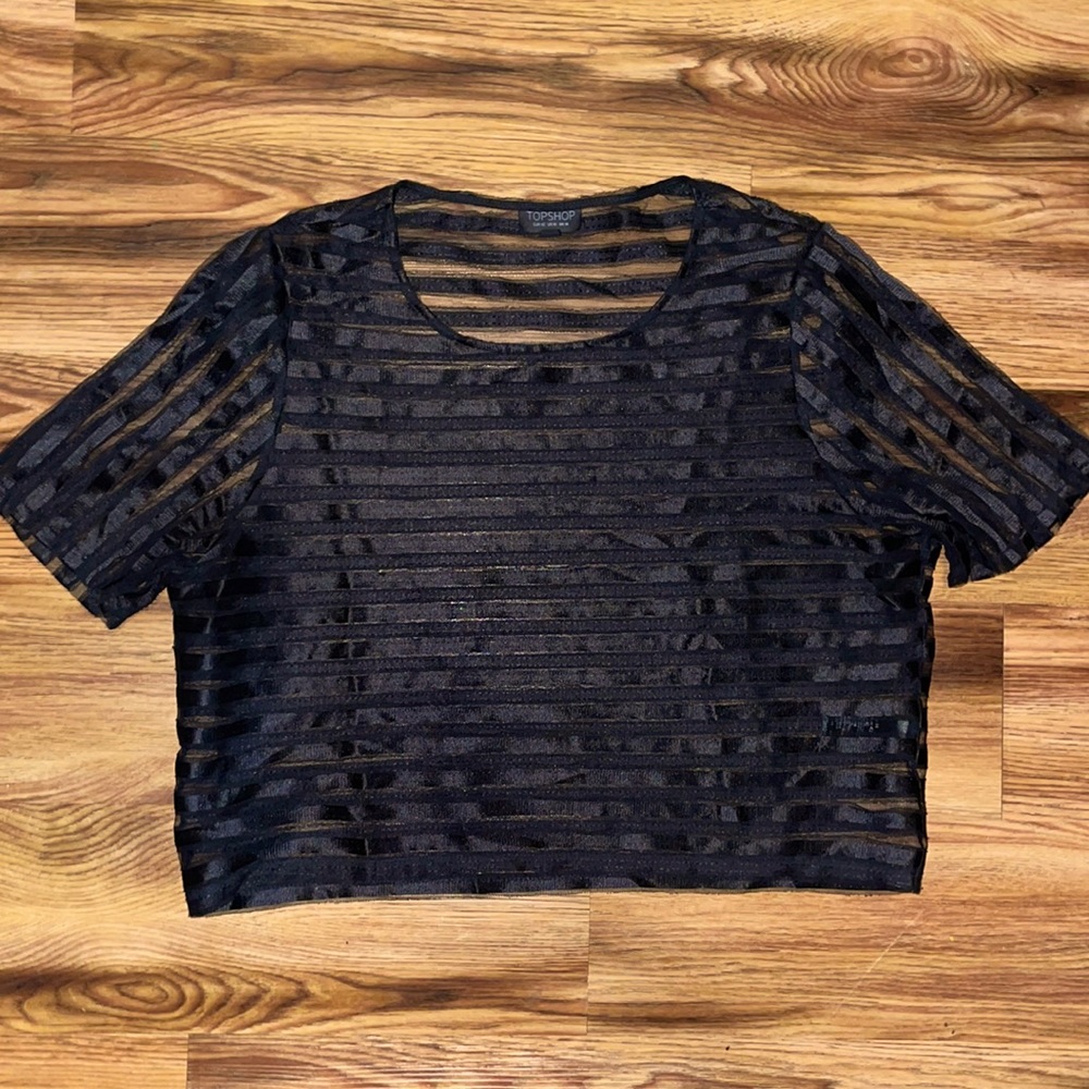 Sheer black striped Topshop shirt